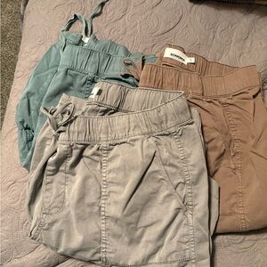 3 pair Sonoma Women's Shorts - Teal, Gray, Tan